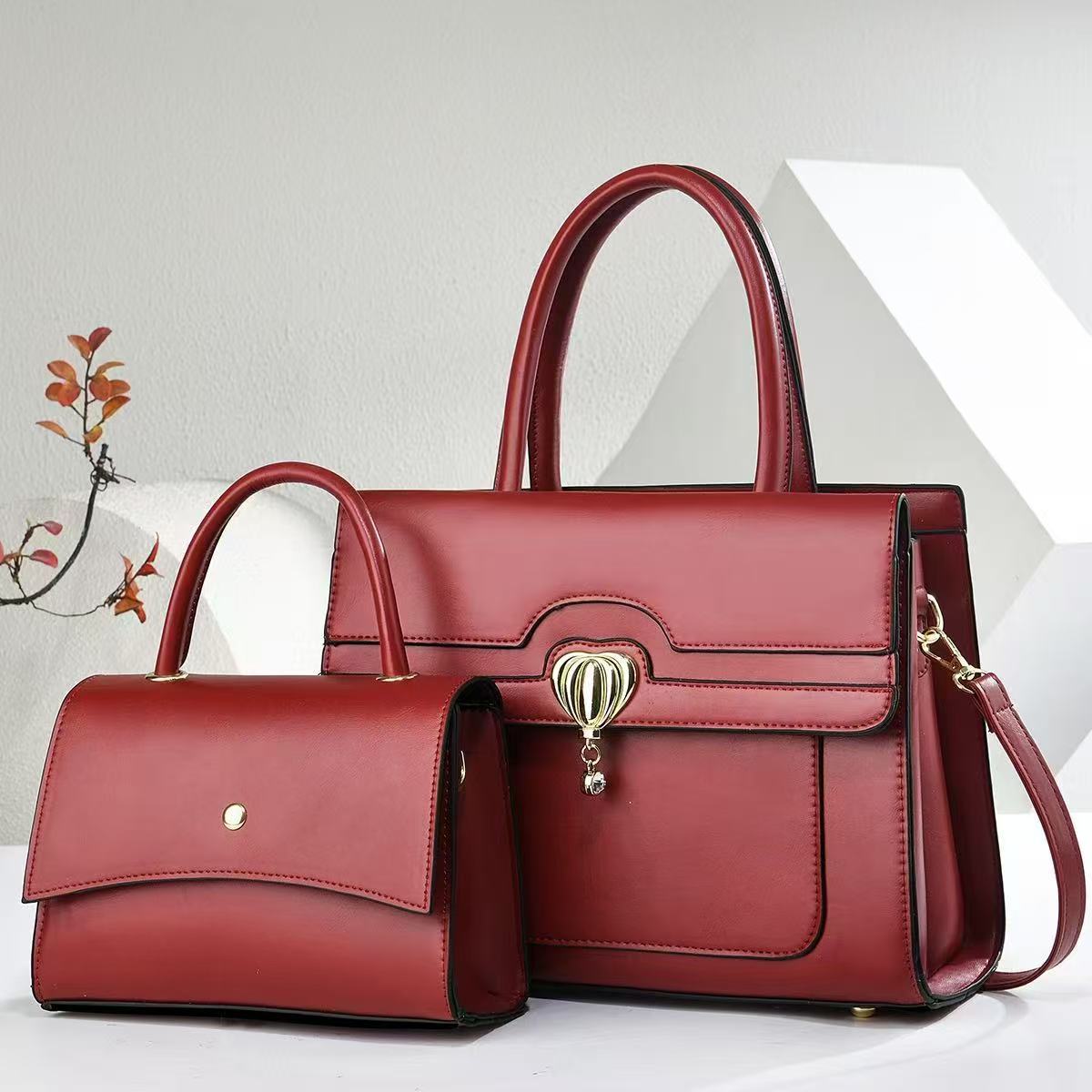 Elegant Retro Two-piece Set Large Capacity Underarm Bag