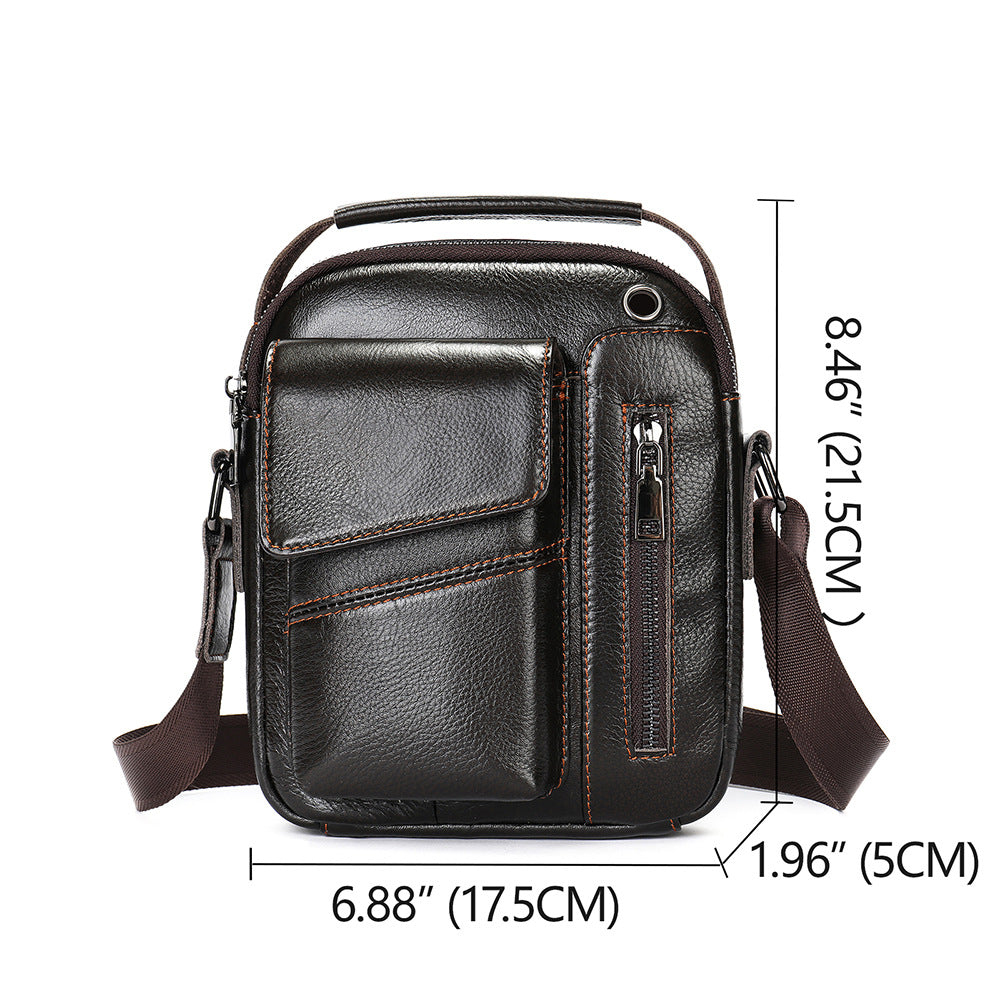 Durable Men's Leather Business First Layer Men's Messenger Bag