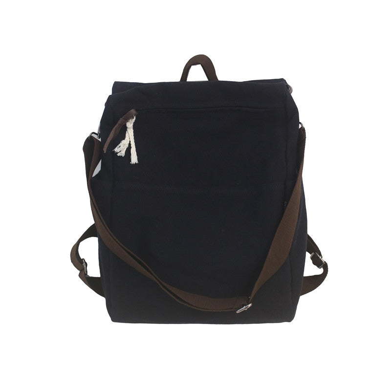 Large Capacity Waterproof Campus Simple Canvas Shoulder Bags