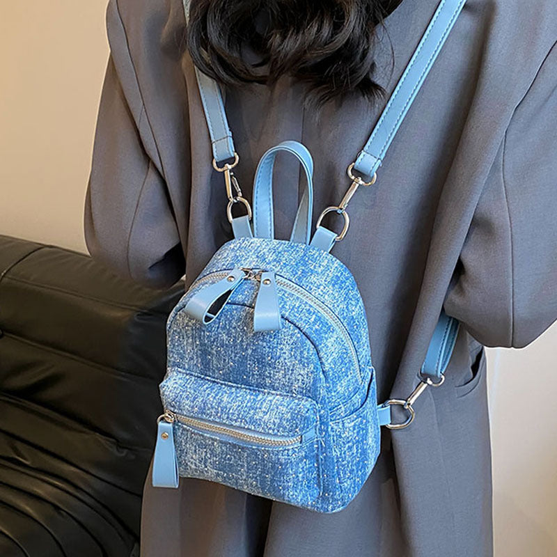 Women's Class Female Korean Fashion Denim Trendy Summer Women's Backpack