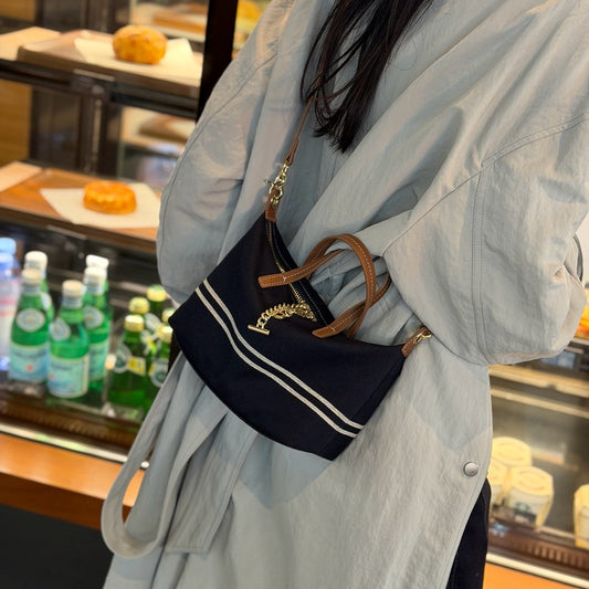 Women's Striped Denim Lightweight Light Luxury Women's Messenger Bag