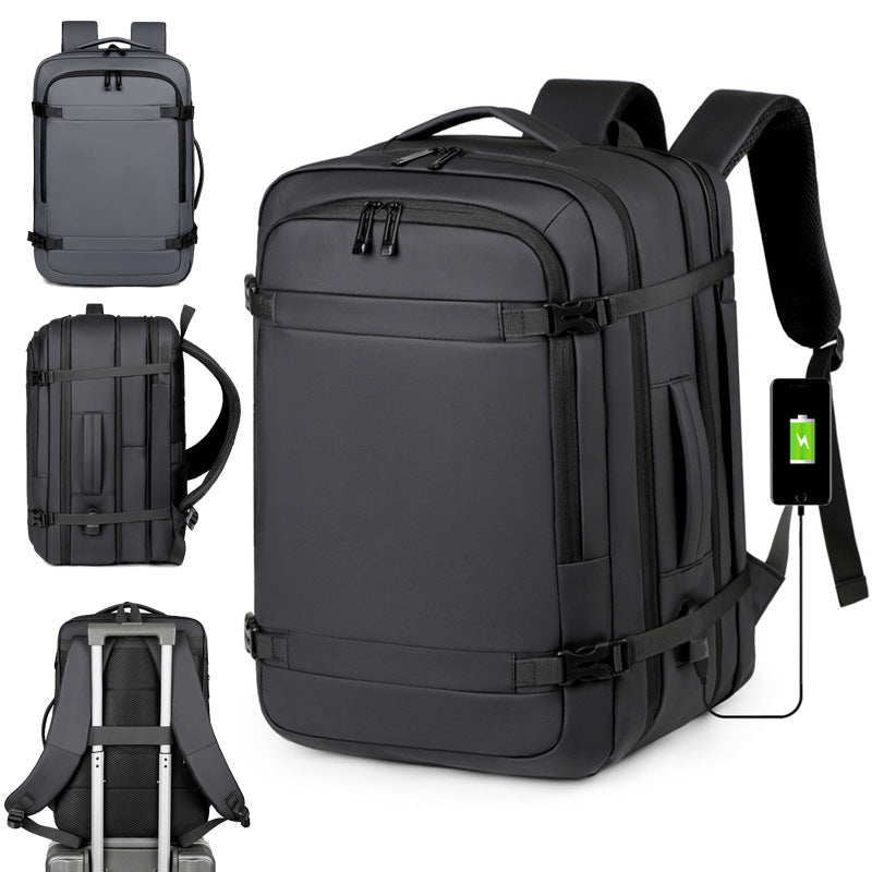 Men's Scalable Large Capacity Fashion Computer Inch Business Backpack