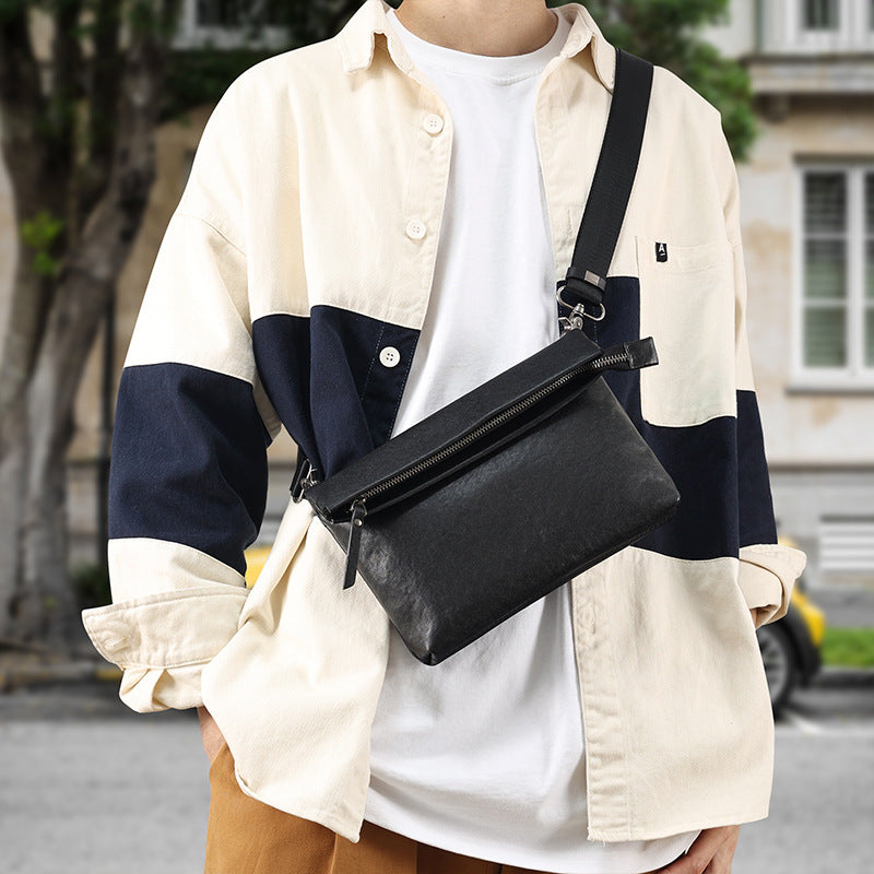 Men's Cowhide Fashion Genuine Leather High Sense Men's Messenger Bag