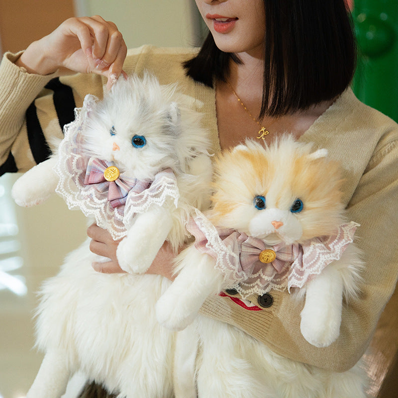 Women's Doll Simulation Cat Plush For Women's Backpack
