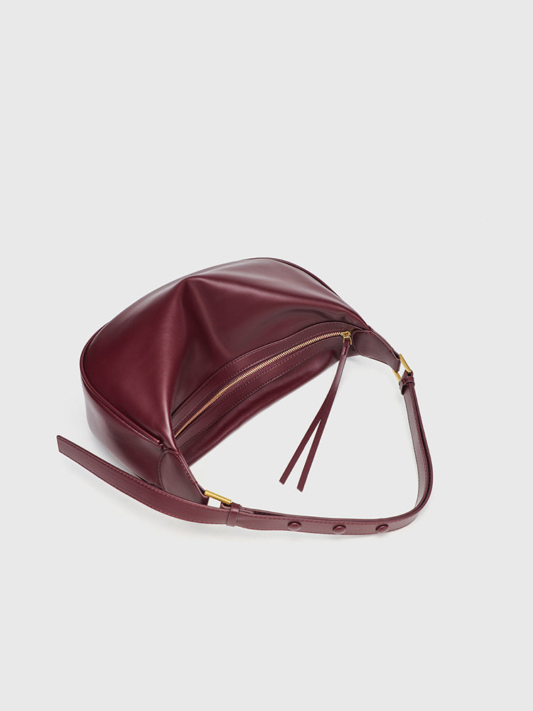 Women's Pull Texture Versatile Design Dumpling Underarm Bag