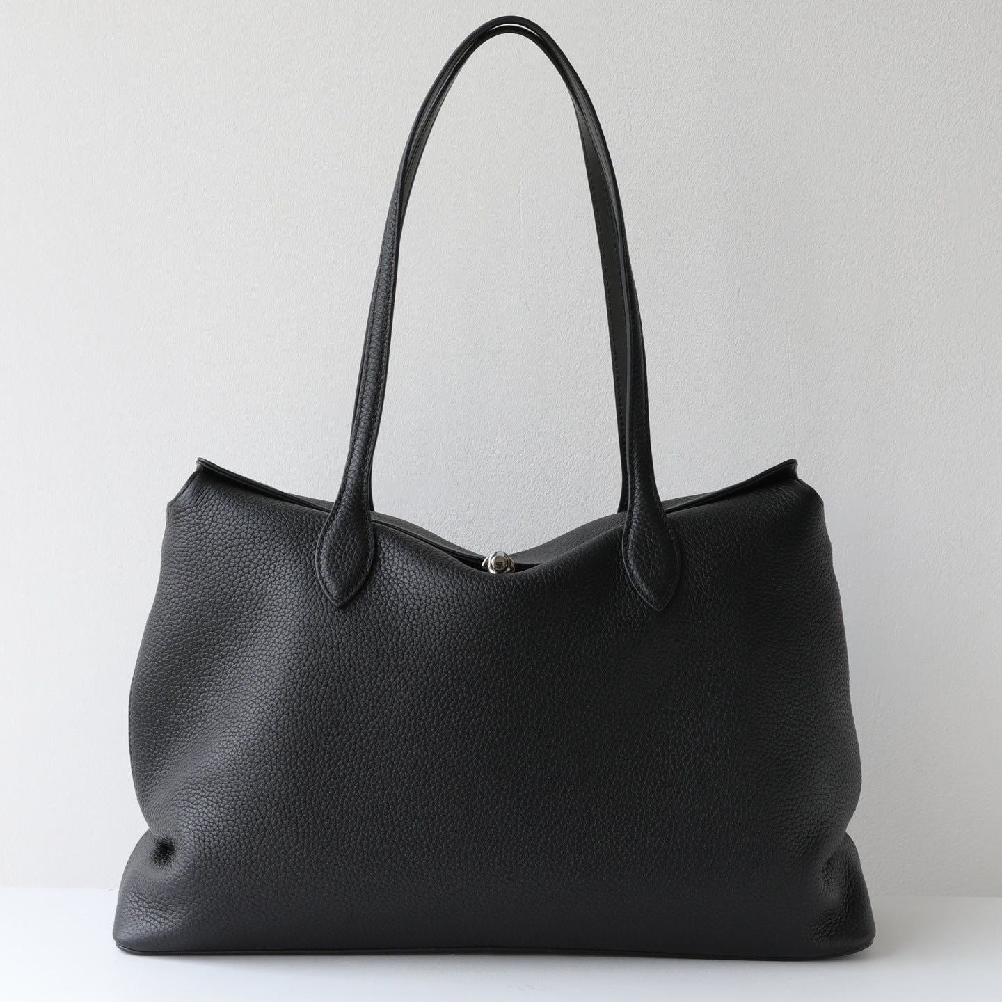 Women's Simple Style First Layer Cowhide Underarm Tote Bag