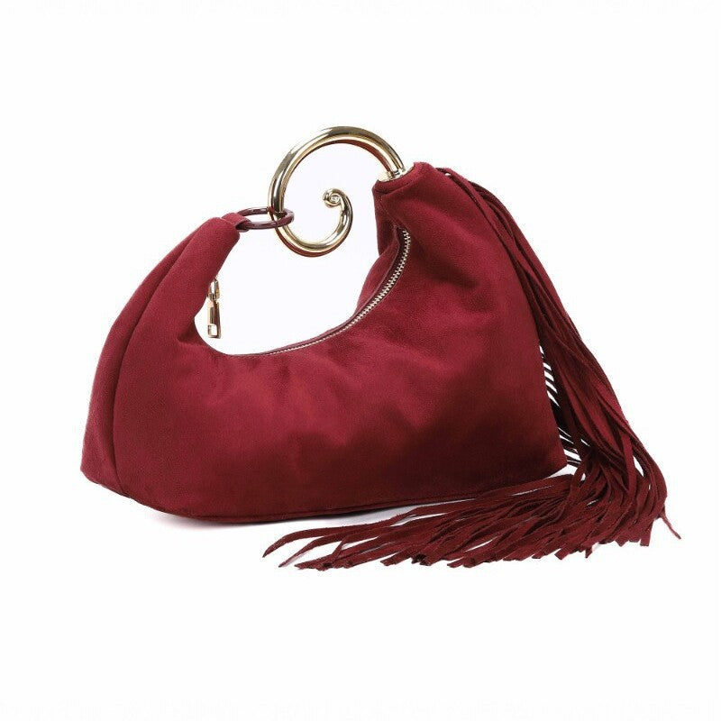 Large Capacity Hand Holding Dinner Fashion Frosted Suede Bags