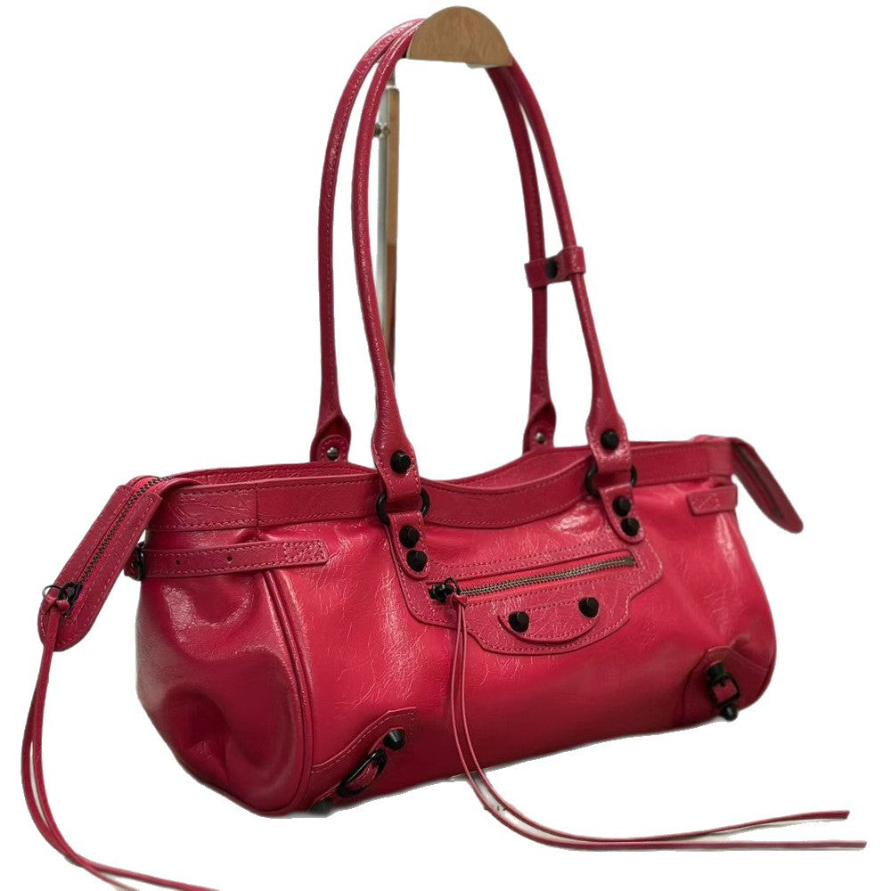 Paris High Version Horizontal Motorcycle Retro Underarm Bag