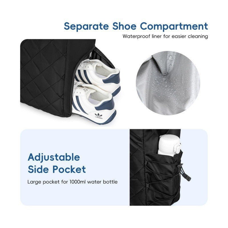 Multifunctional Tennis Strap Shoe Compartment Oversized Tote Bag