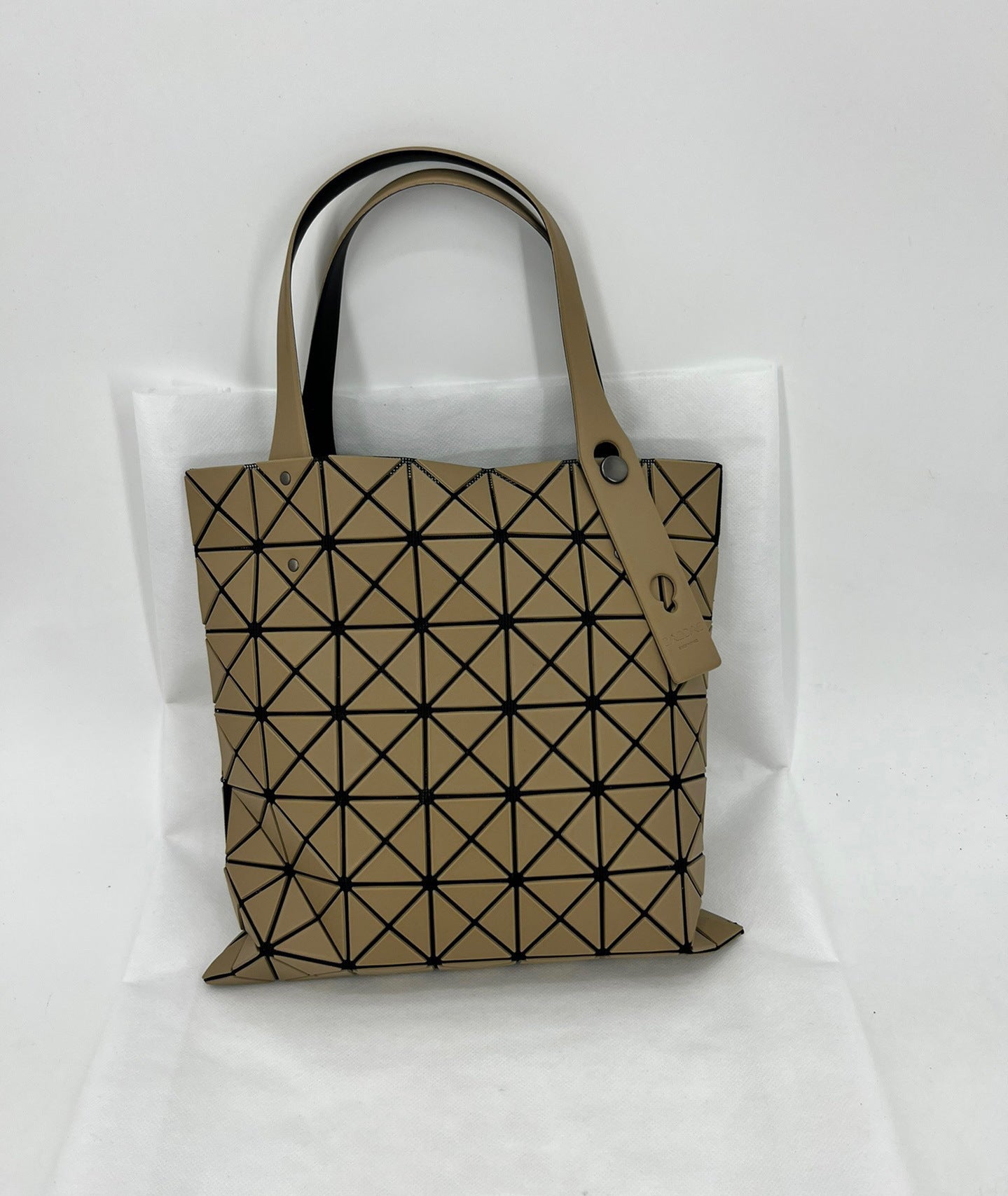 Women's Rhombus Seven Cells Matte Metal Color Tote Bag