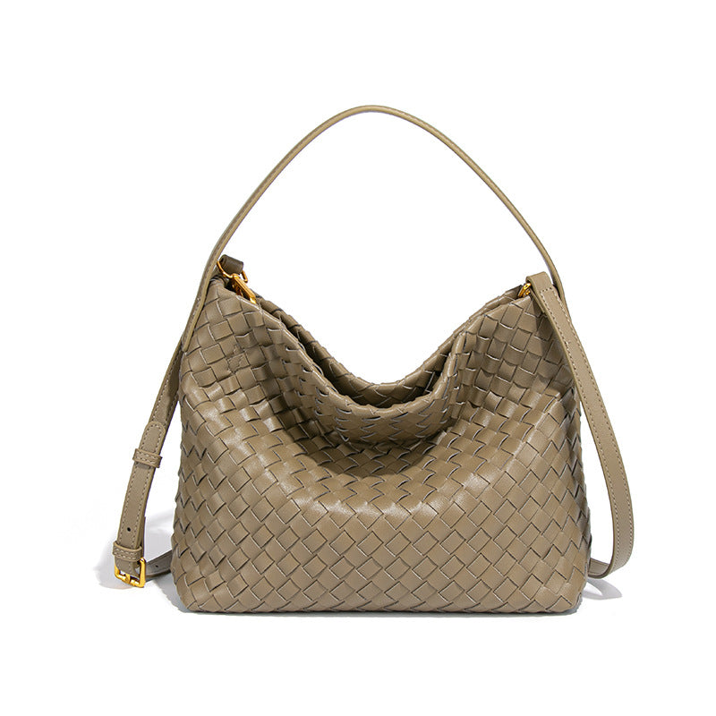 Women's Retro High-grade Woven Commuting Fashion Underarm Handbags