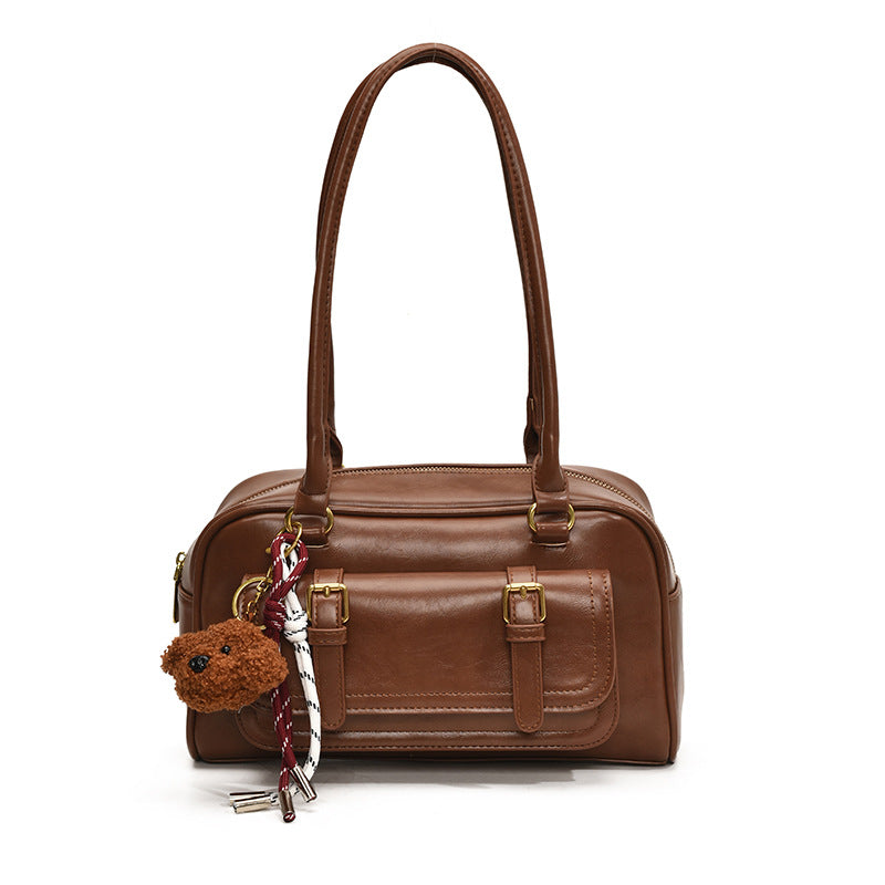 Women's South Style High Sense Pillow Retro Boston Commuter Shoulder Bags