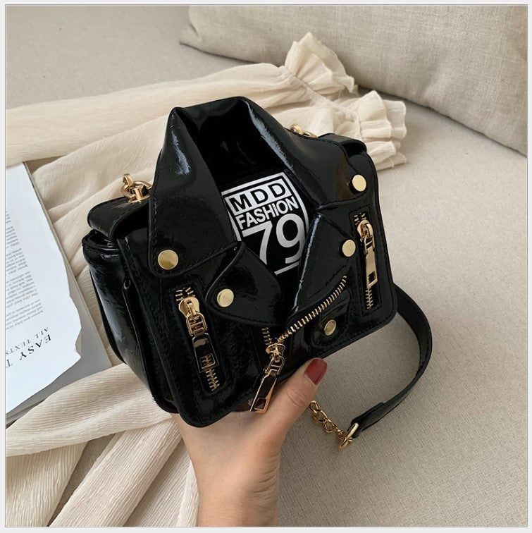 Women's Glossy Individual Clothes Fashion Rivet Creative Women's Shoulder Bag