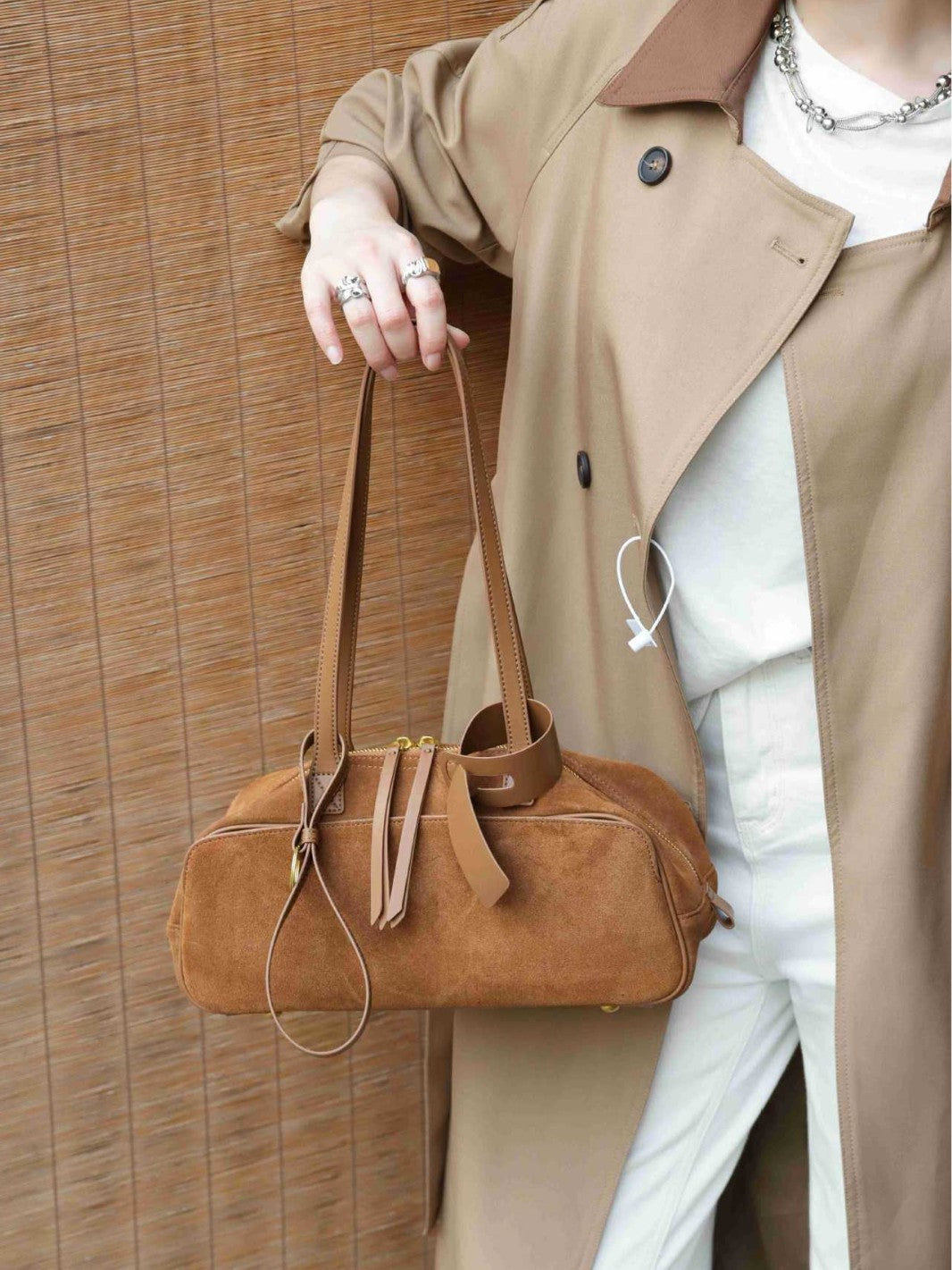 Women's First Layer Frosted Cowhide Boston Vintage Genuine Shoulder Bags