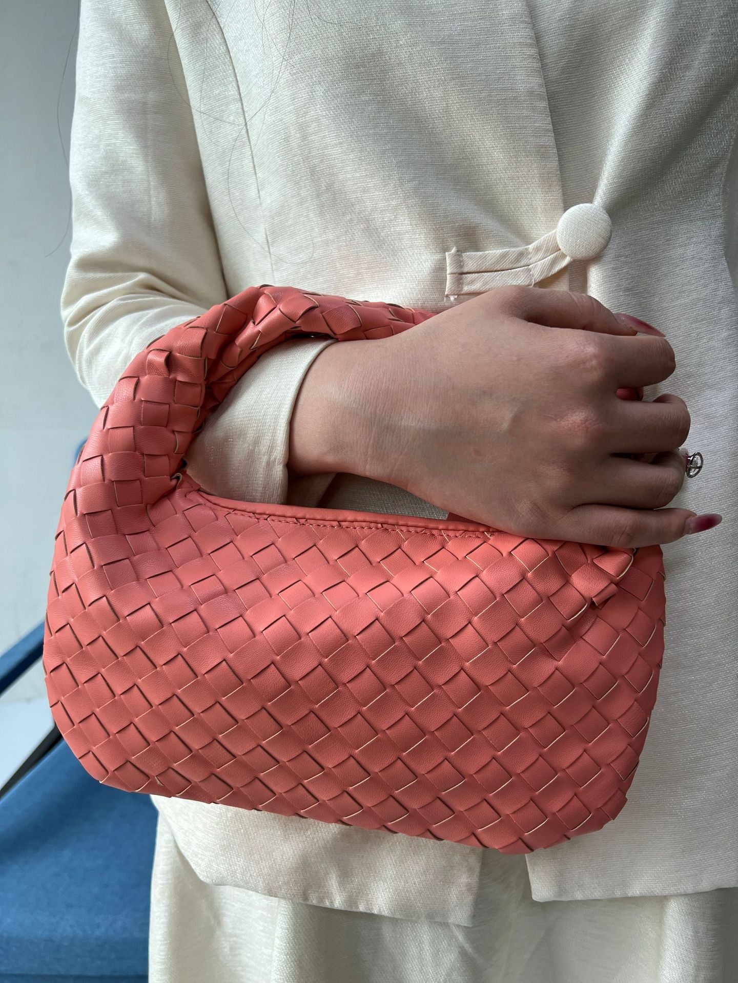 Women's Woven Popular Horn Knotted Portable Underarm Bags