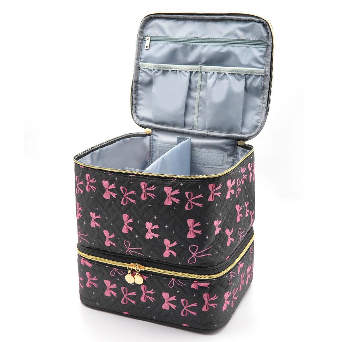 Large Capacity Storage Quilted Printing Grid Detachable Bags