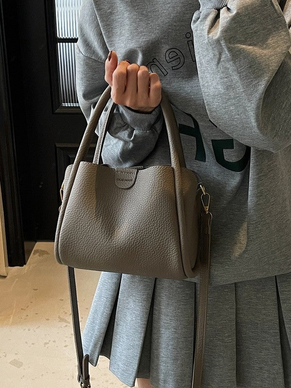 Women's Lychee Pattern Korean Live Broadcast High-grade Bucket Bag