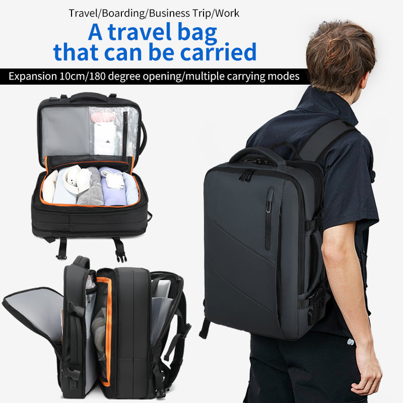 Women's & Men's Scalable Large Capacity Computer Waterproof Leisure Backpack