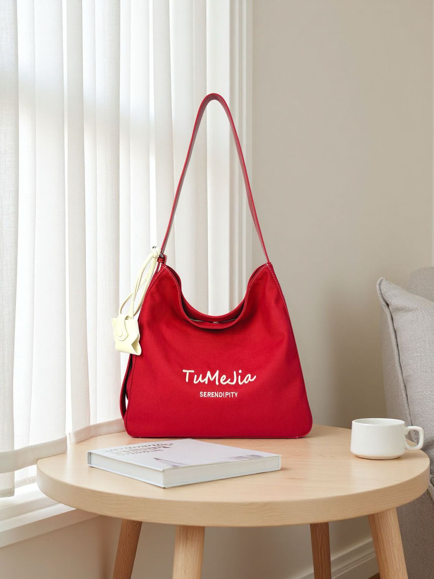 Women's Bright Encounter Large Capacity Commuter Red Women's Messenger Bag