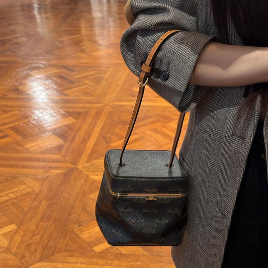 Women's Winter Printed Retro Fashion High Sense Versatile Women's Shoulder Bag