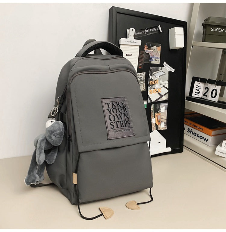 Men's Trendy Cool Large Capacity High Simple College Leisure Backpack