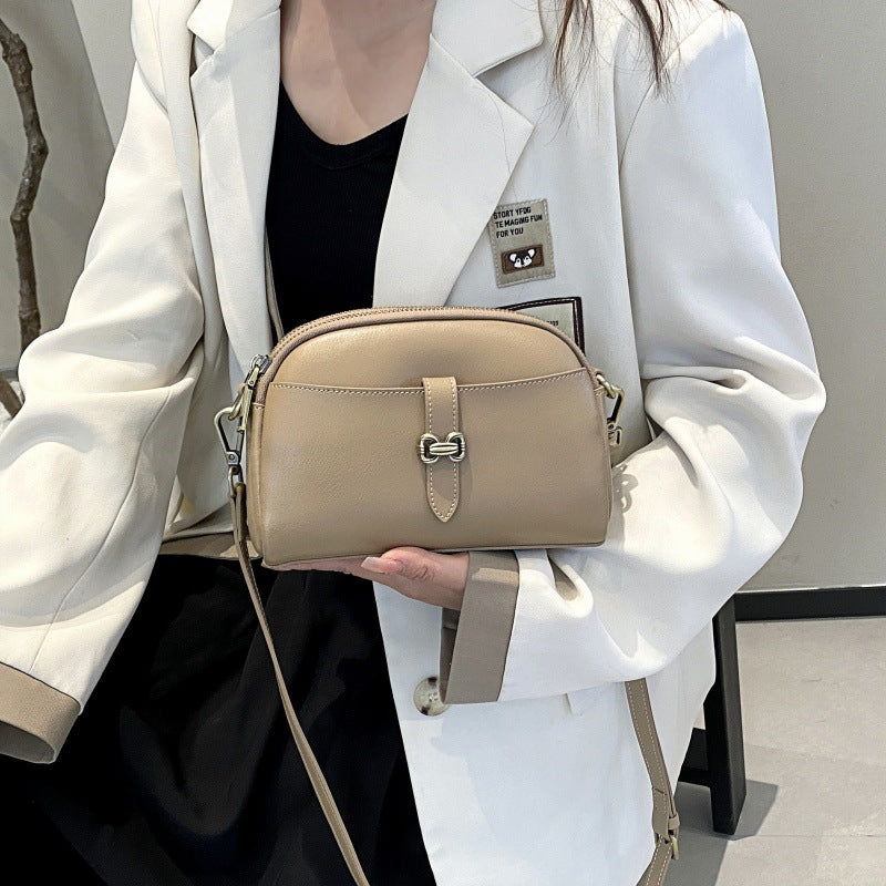 Genuine Leather Fashion Retro Oil Wax Women's Messenger Bag