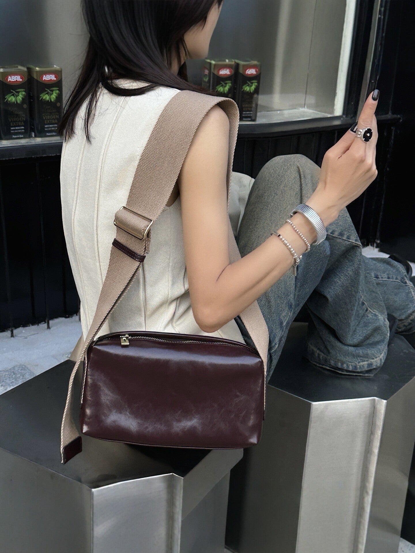 Women's Leather Commute High Sense Niche Design Women's Shoulder Bag