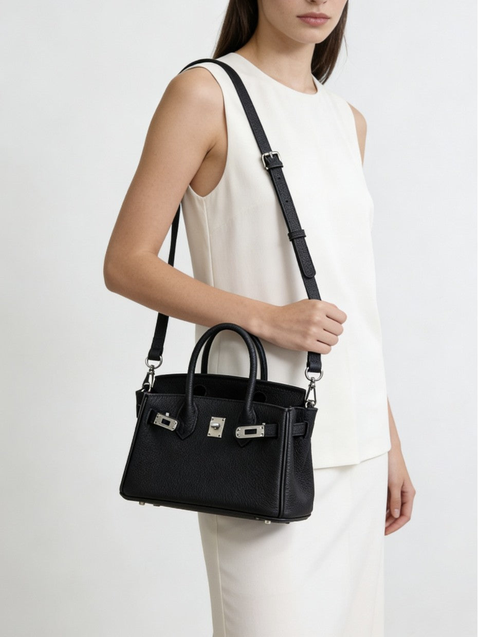 Women's First Layer Cowhide Sier Large Capacity Women's Handbag