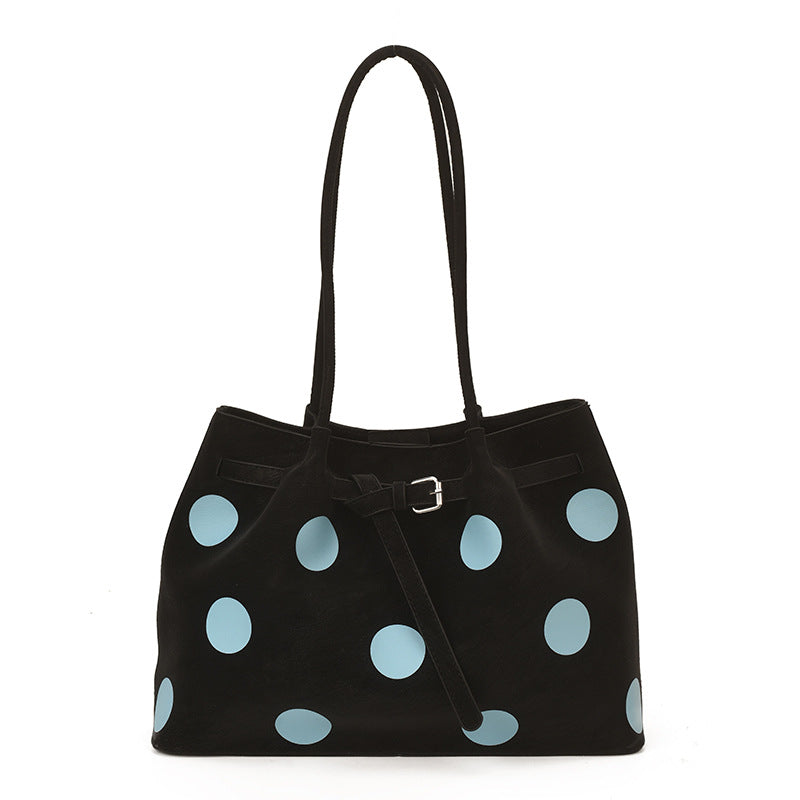 Women's Large Capacity Fashion Polka Dot Commuter Western Style Women's Messenger Bag