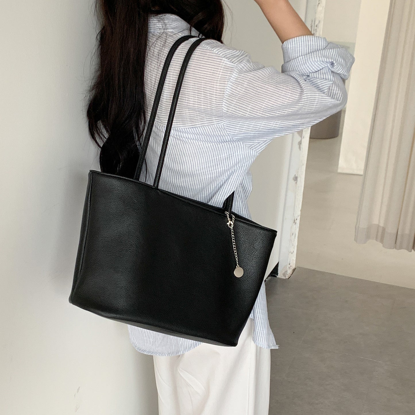 Women's Commute Big Solid Color Fashion Large Shoulder Bags