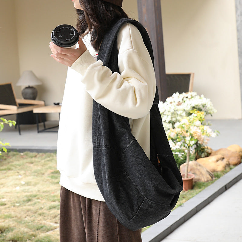 Women's Leisure Artistic Canvas Fashion Denim Dumpling Women's Messenger Bag