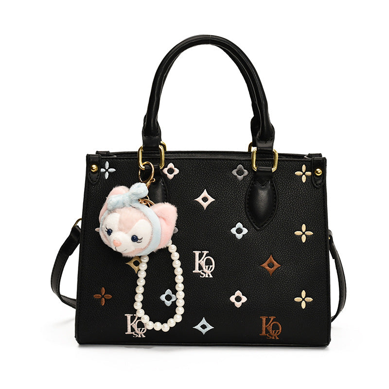 Women's Embroidered Letter Commuter Cute Korean Style Tote Bag