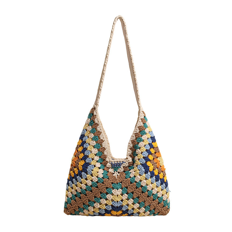 Women's Large Capacity Ethnic Style Hollow Seaside Tote Bag