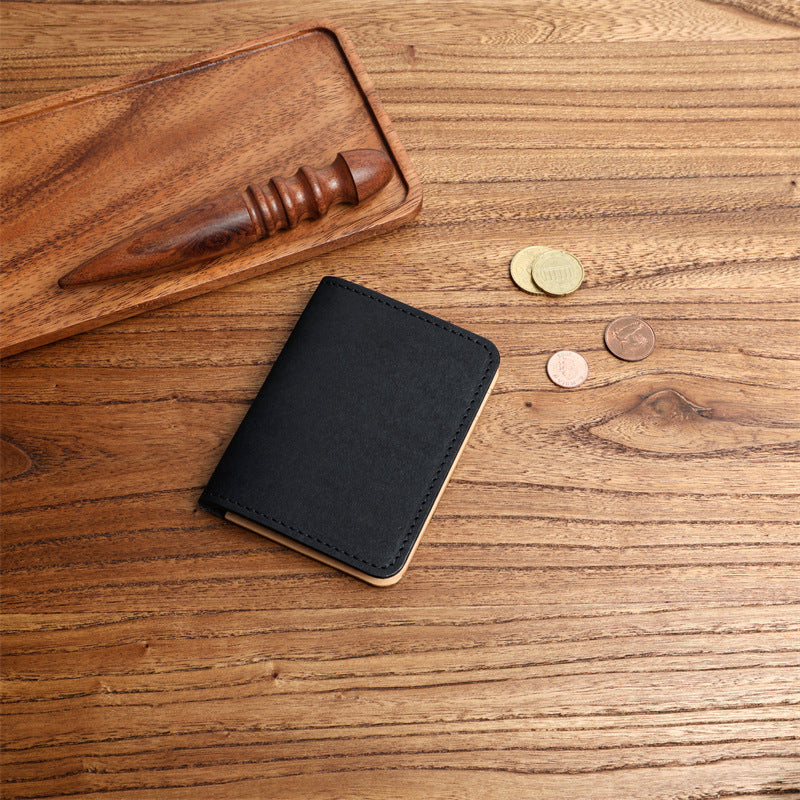 Men's Leather Cowhide Bank Driving License Versatile Card Pack Card Sleeve
