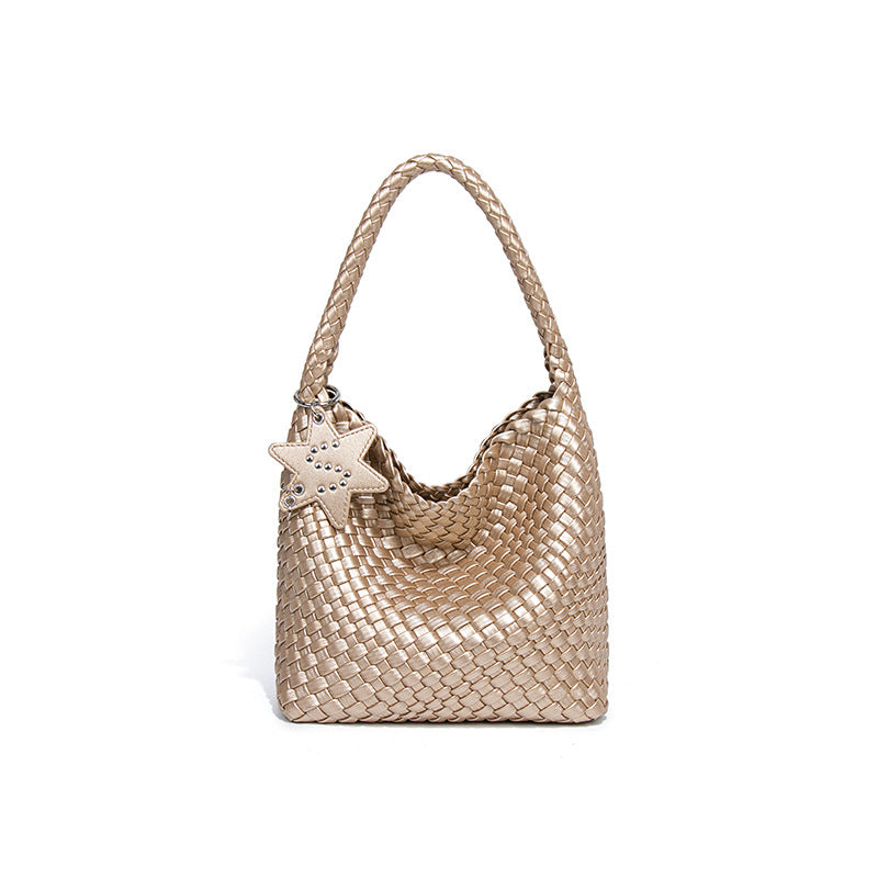 Fashion Gun Woven Trendy Vegetable Basket Mother Bags