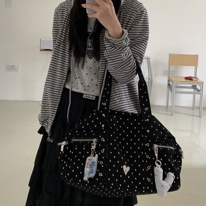 Large Capacity Underarm Light Wave Commuter Shoulder Bags