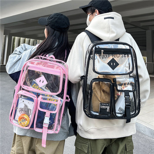 Women's & Men's Transparent Gel Korean Junior High Bags