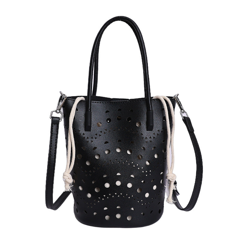 Women's Korean Hollow Fashion Drawstring Vegetable Basket Bags