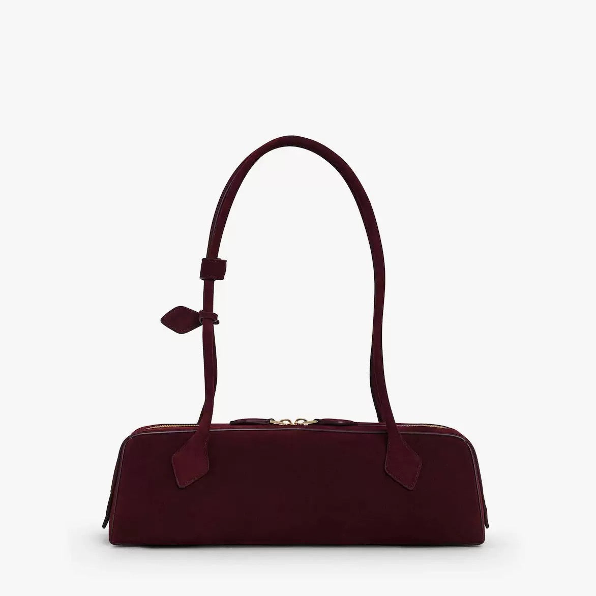 French Style Sausage Suede Frosted One Baguette High Underarm Bag