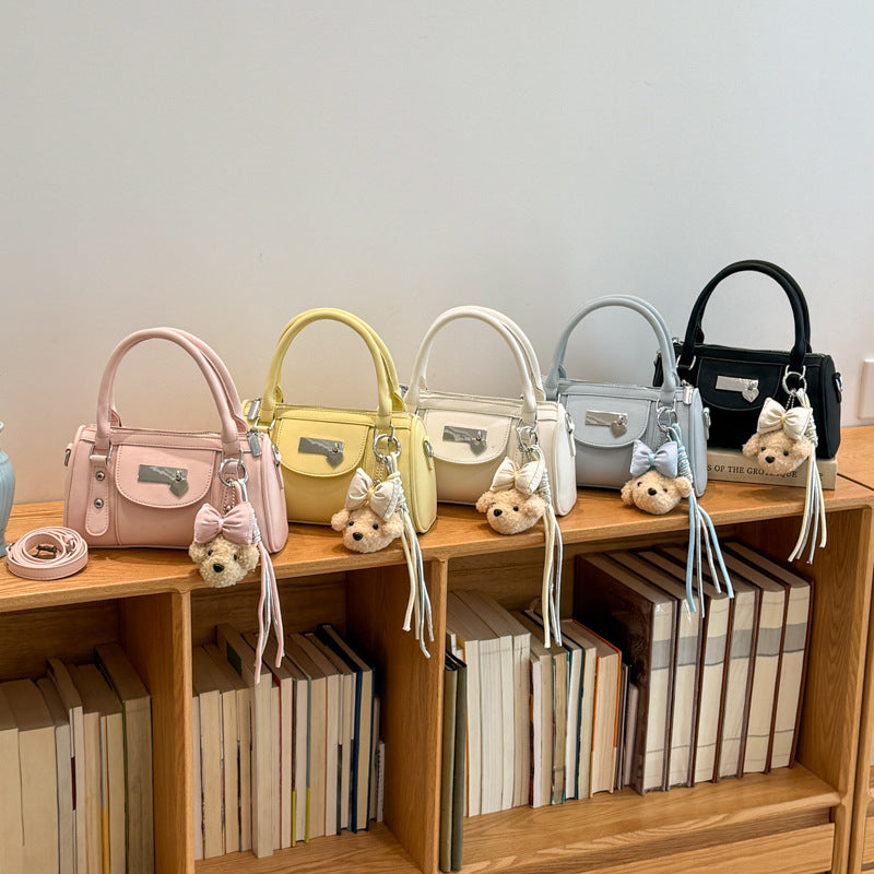 Women's Korean Style Niche Texture Bowling Fashion Solid Women's Shoulder Bag