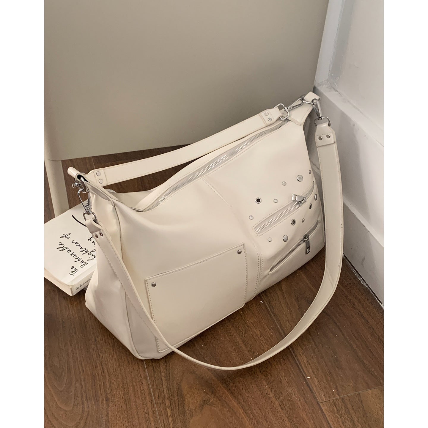 Women's Korean Style Large Capacity Underarm Soft Tote Bag