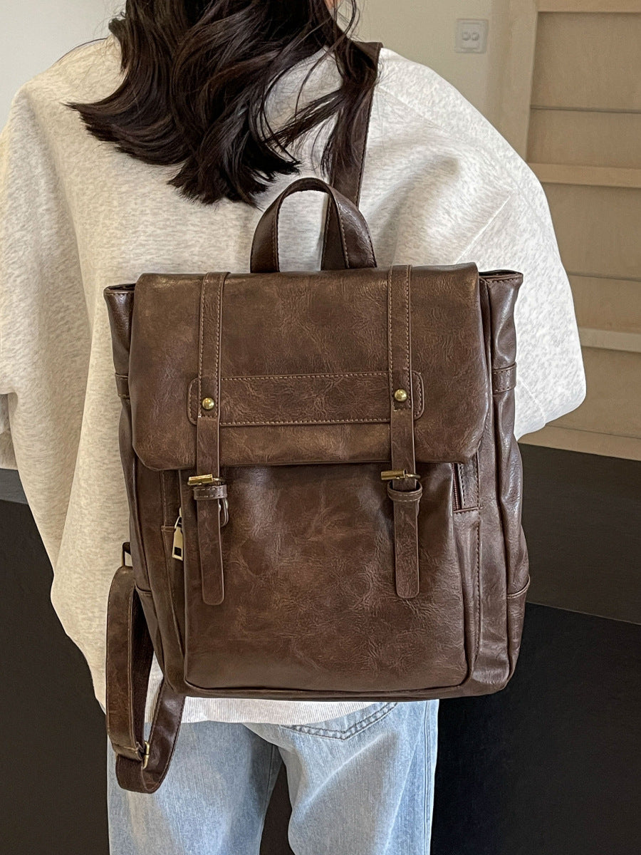British Style Vintage Female College Class Women's Backpack