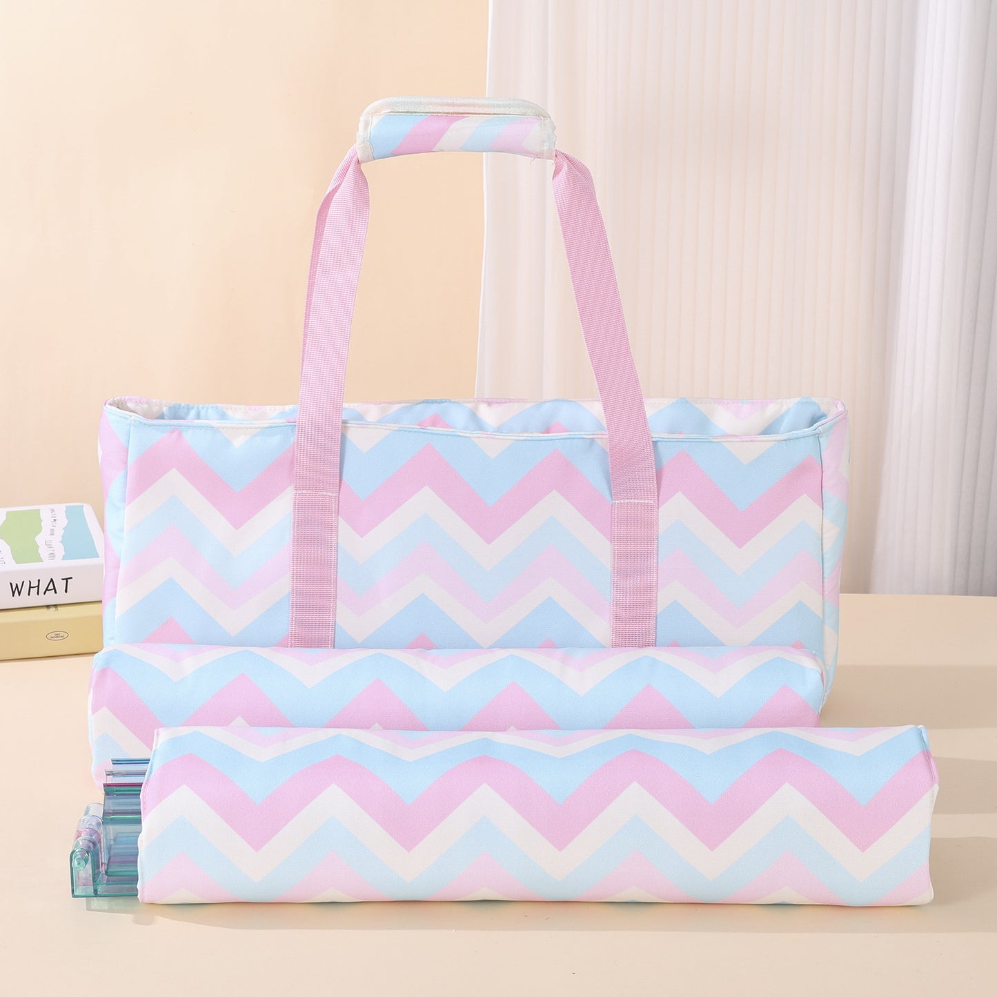 Mahjong Three-piece Large Capacity Lightweight Easy Makeup Bag