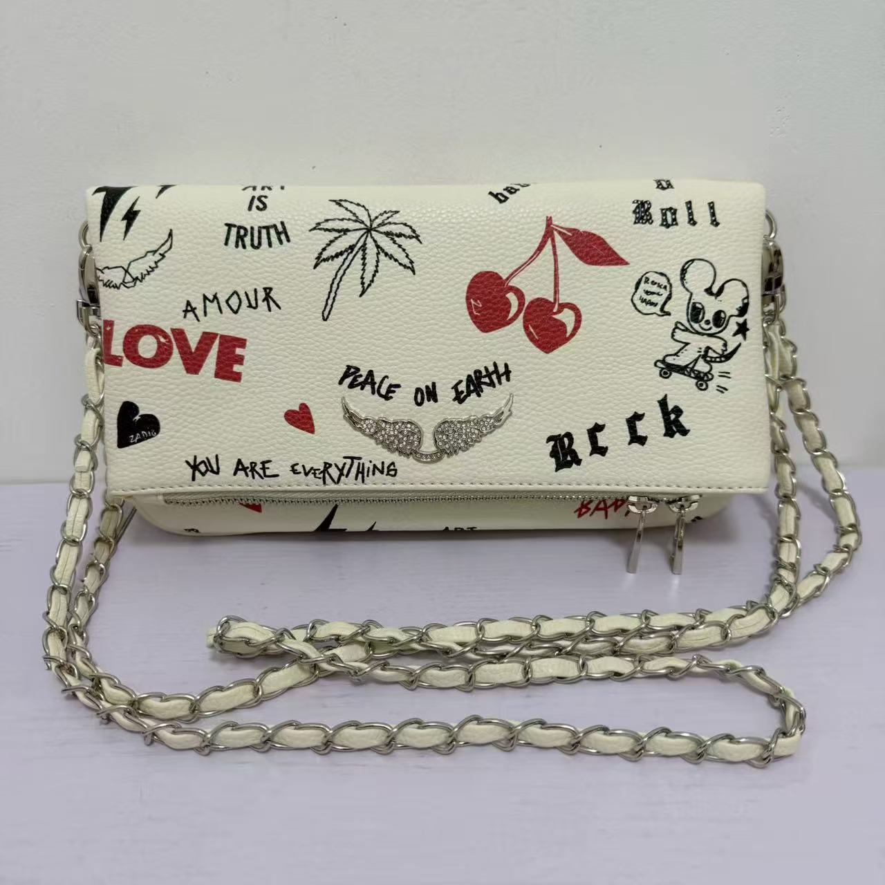 Women's Fashion Black Vintage Luxury Design Women's Messenger Bag
