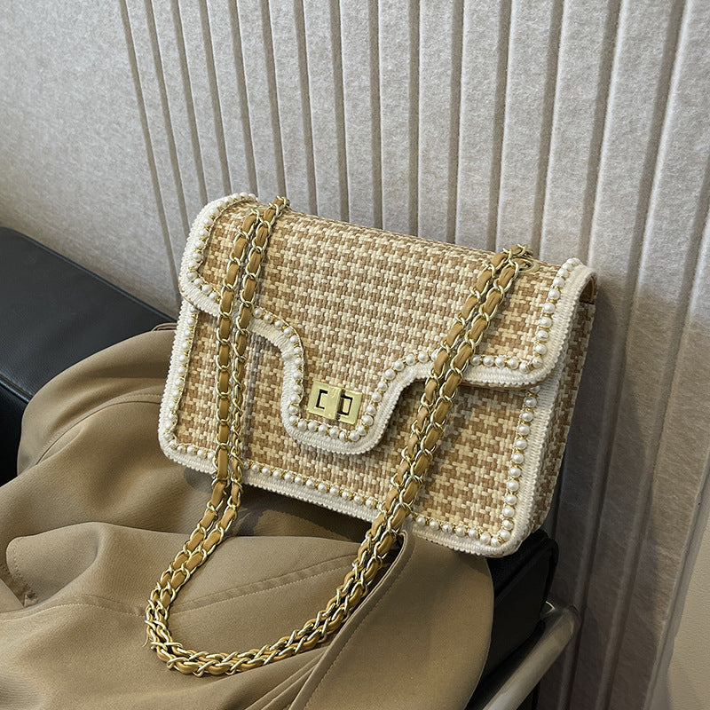 Women's Classic Style Knitted Chain Underarm Bags