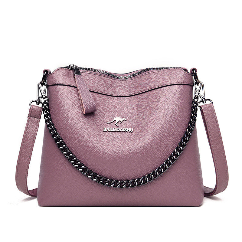 Women's Large Capacity Fashion Soft Leather Mom Women's Shoulder Bag