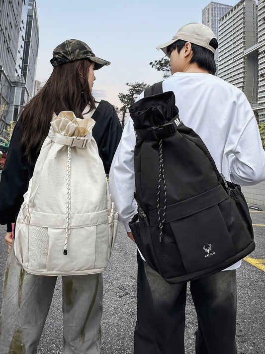 Simple Drawstring Large Capacity Fitness Badminton Leisure Backpack