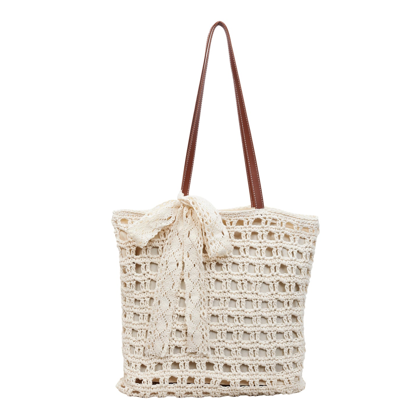 Women's Hollowed Fashionable Summer Seaside Holiday Large Tote Bag