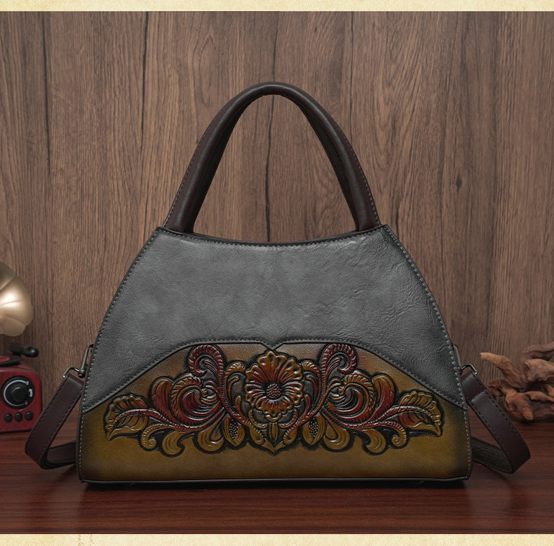 Women's Fashion Portable Trendy Mom Retro Easy Matching Large Women's Shoulder Bag