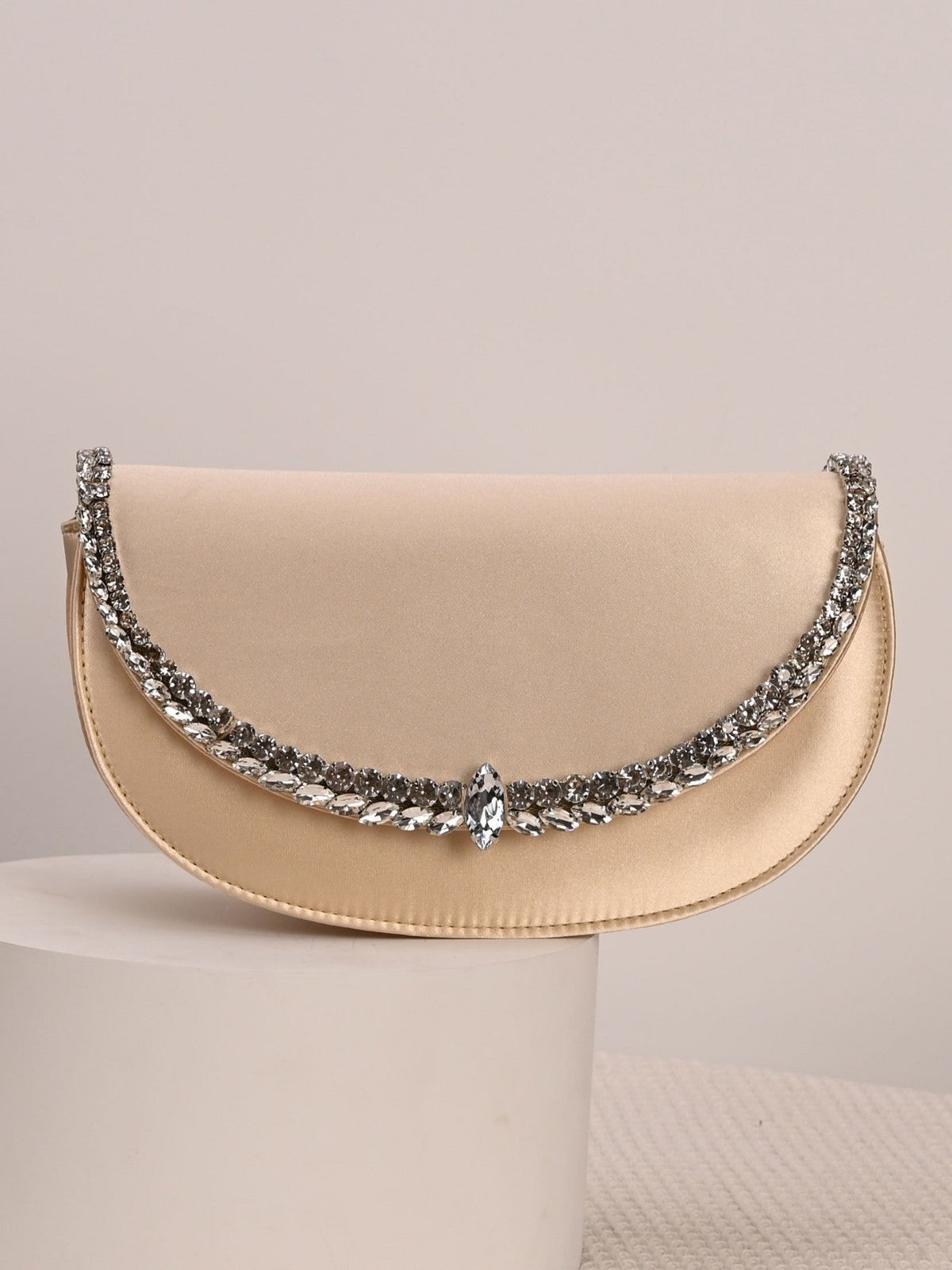 Women's French Fairy Saddle Satin Dinner Women's Shoulder Bag